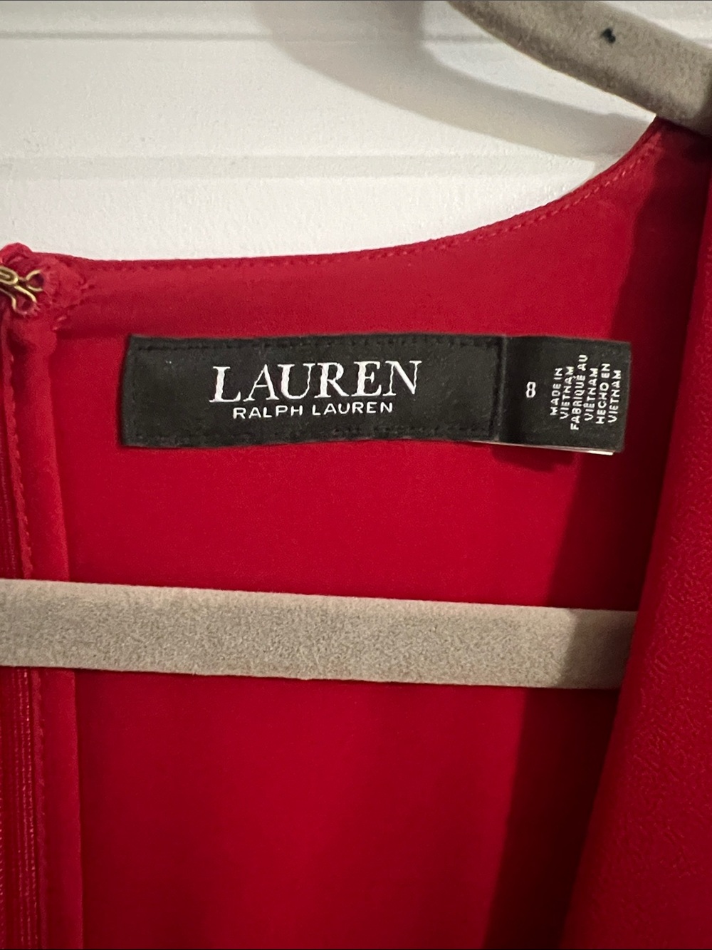 Polo by Ralph Lauren Red Wrap-Style Midi Dress - Picture 2 of 5
